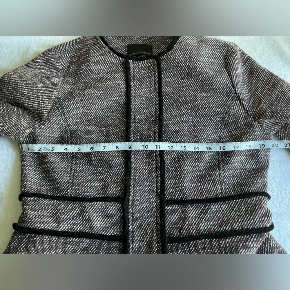 Banana Republic Black and Gray Blazer Sz 12